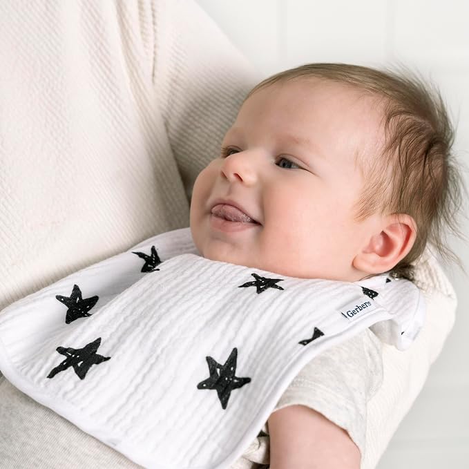 Gerber Unisex Baby Muslin 8 Pack Drooling Bibs - Image 3