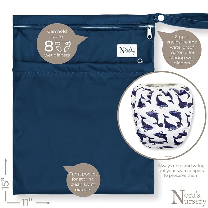 Nora's Nursery Reusable Swim Diapers and Wet Bag - Image 6