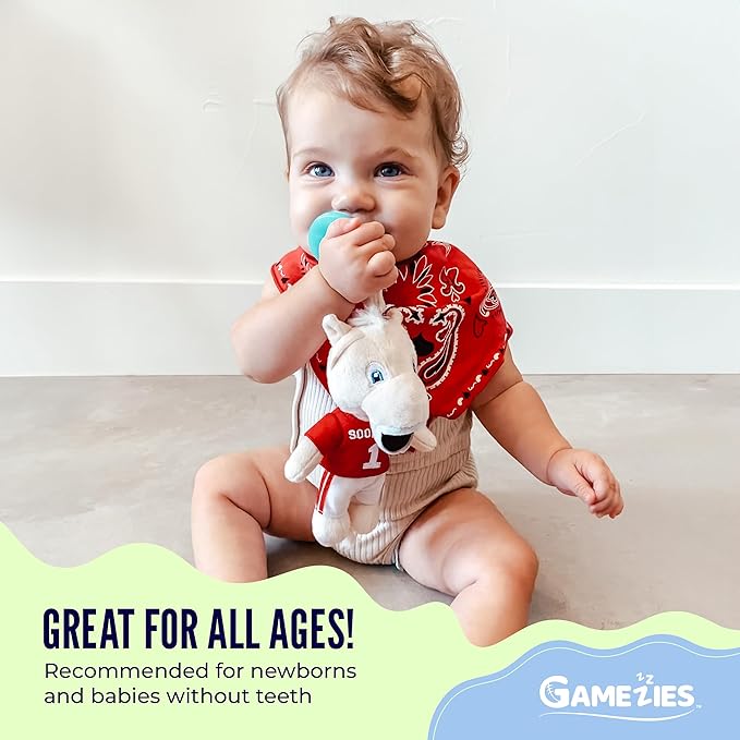 Gamezies Baby Boy and Girl Silicone Longhorn Plush Pacifier - Image 3