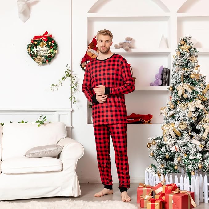 Schbbbta Family Matching Pajamas Holiday Sleepwear Long Sleeve Pjs Sets - Image 4