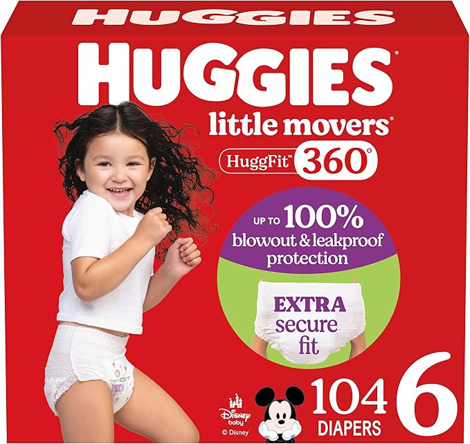 Huggies Size 6 Baby Diapers, Little Movers HuggFit 360° Baby Diapers by Huggies%C2%AE