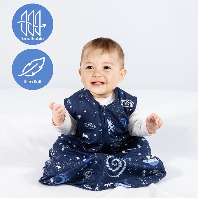 Baby Sleep Sack 0-6 Months Baby Wearable Blanket 100% Rayon Cotton 2-Way Zipper - Image 2