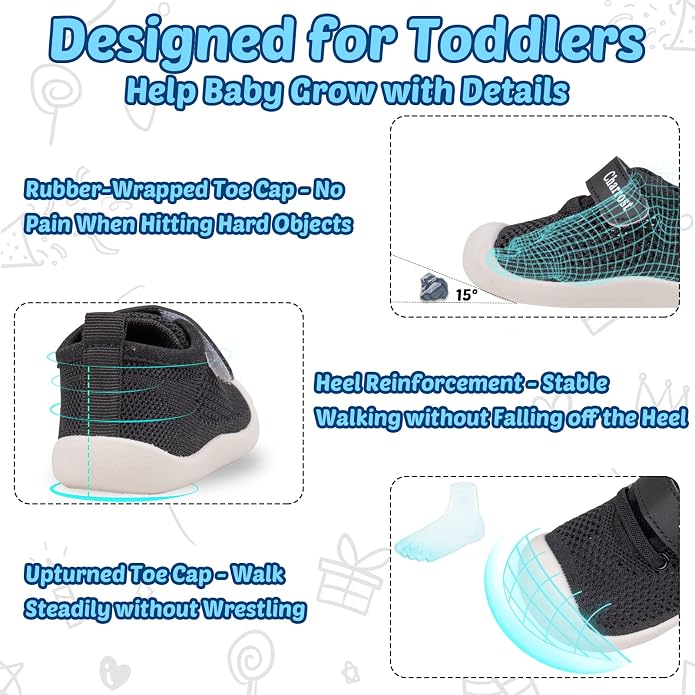 Baby Walking Shoes Toddler Girl Boy Soft Sole Breathable Cotton Canvas Shoes - Image 5