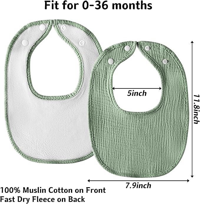 Muslin Baby Bibs Cotton Baby Drool Bandana Bibs - Image 6