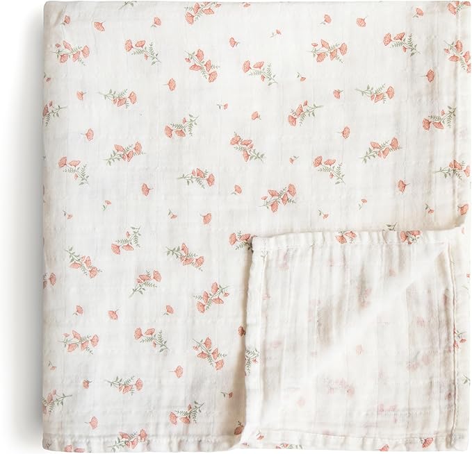 mushie Muslin Baby Swaddle Blanket | 100% Organic Cotton by mushie