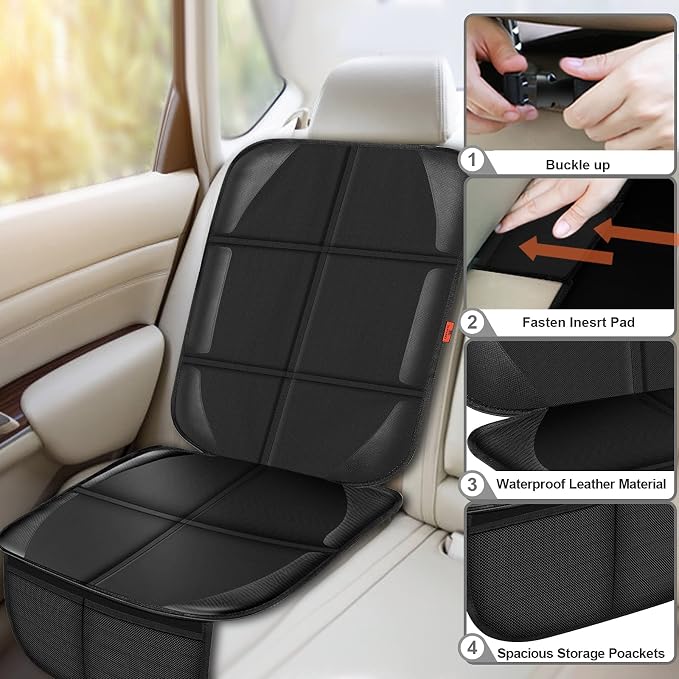 Car Seat Protector, Auto Car Seat Protectors Baby Carseat Waterproof & Durable - Image 5