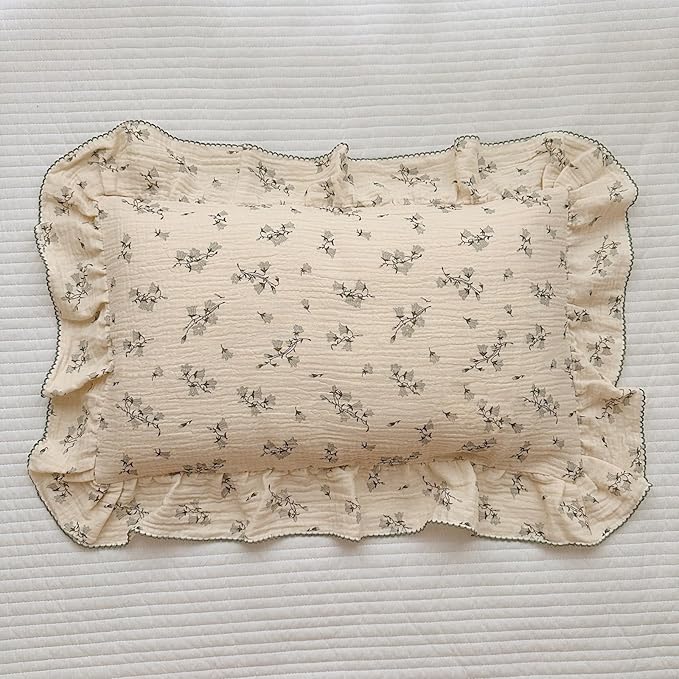 BuLuTu Cotton Muslin Pillowcase by BuLuTu