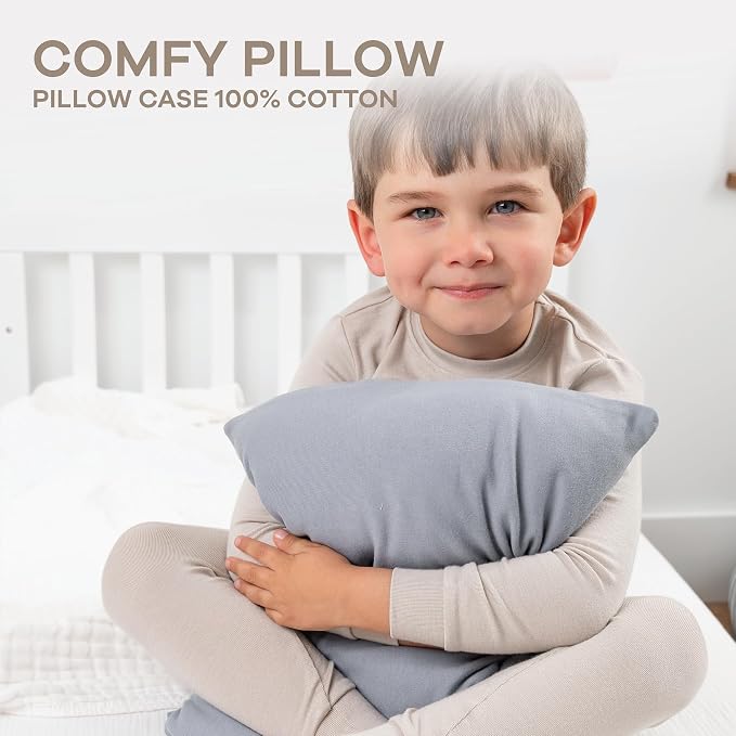 Comfy Cubs Toddler Pillow with Cotton Pillowcase, 13 x 18 in - Image 6