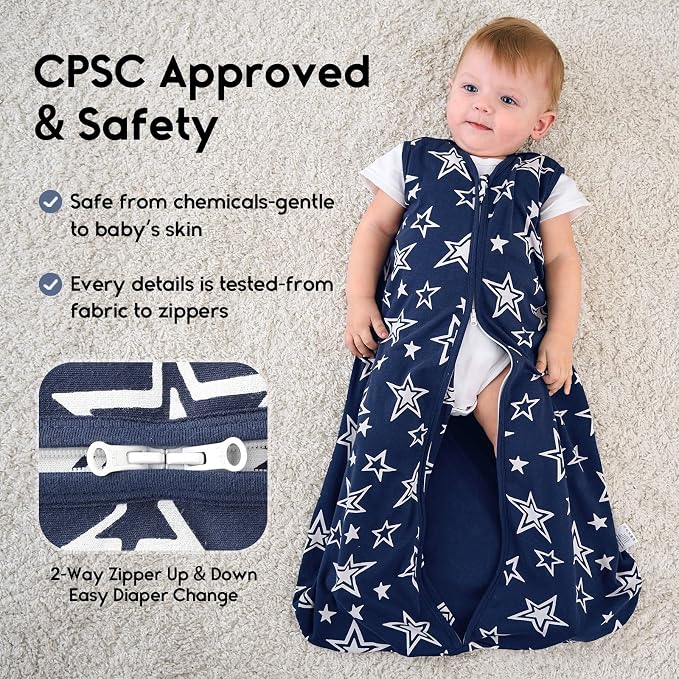 Yoofoss Baby Sleep Sack 18-24 Months 0.5 Tog Wearable Blanket - Image 4