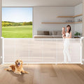 120" Extra Wide Retractable Baby Gates Mesh Gate, Long Retractable Dog Gate by Pravoluxmax