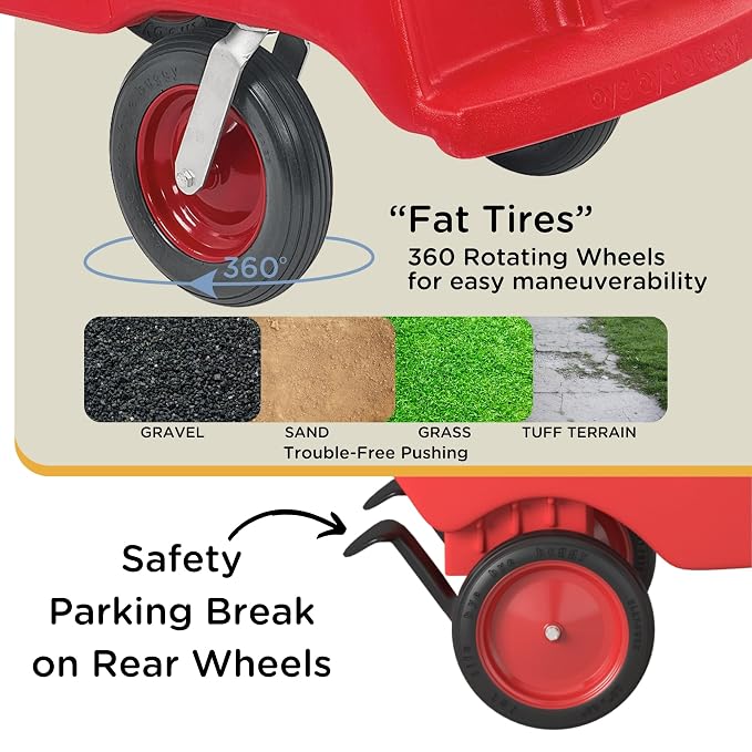 Children's Factory 4 Passenger Never Flat "Fat Tire" Bye-Bye Buggy, 4 Seat Kids - Image 4