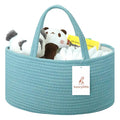 Baby Diaper Caddy Organizer, Extra Large Cotton Rope Nursery Diaper Basket by LuxuryLittle