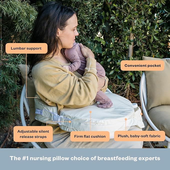 My Brest Friend Deluxe Organic Nursing Pillow 100% Organic Cotton Slipcover - Image 2