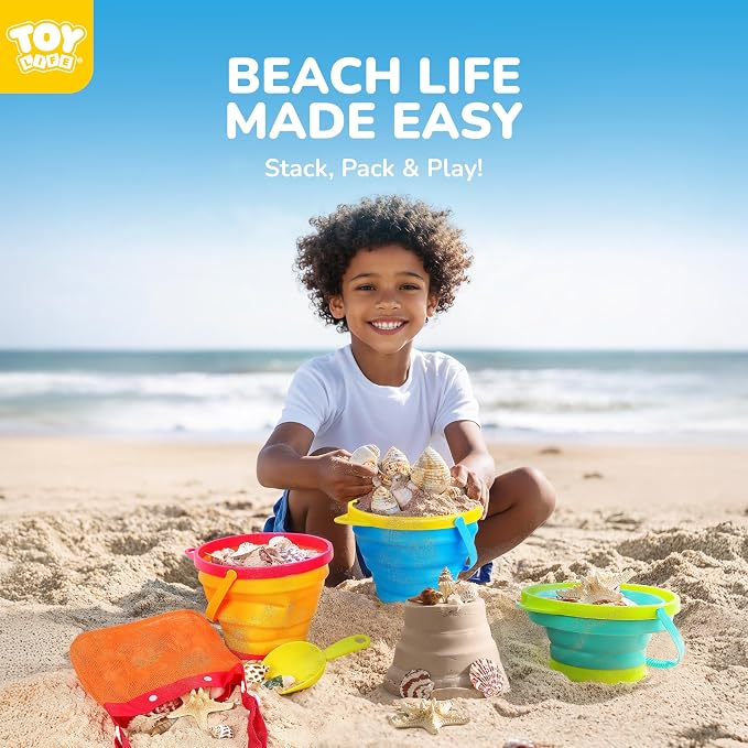 TOY Life Collapsible Beach Bucket Toys - Image 4