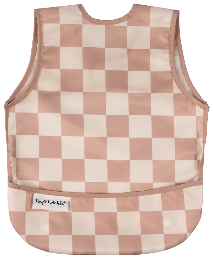 Twinkle Short Sleeve Apron Baby & Toddler Bib – Waterproof, Mess-Proof Bibs by TinyTwinkle