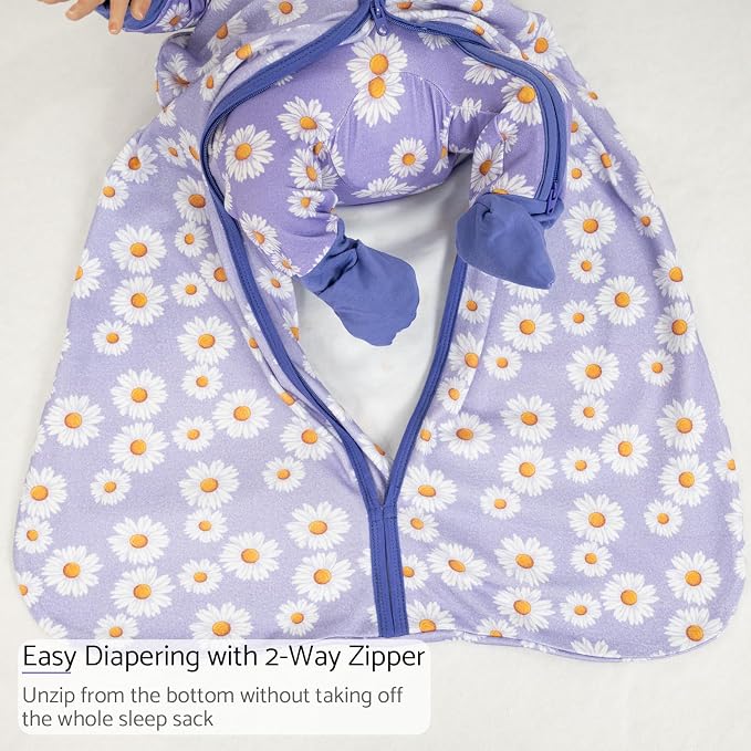 LollyBanks Baby Sleep Sack, 100% Cotton Wearable Blanket 2-Way Zipper Sleep - Image 5