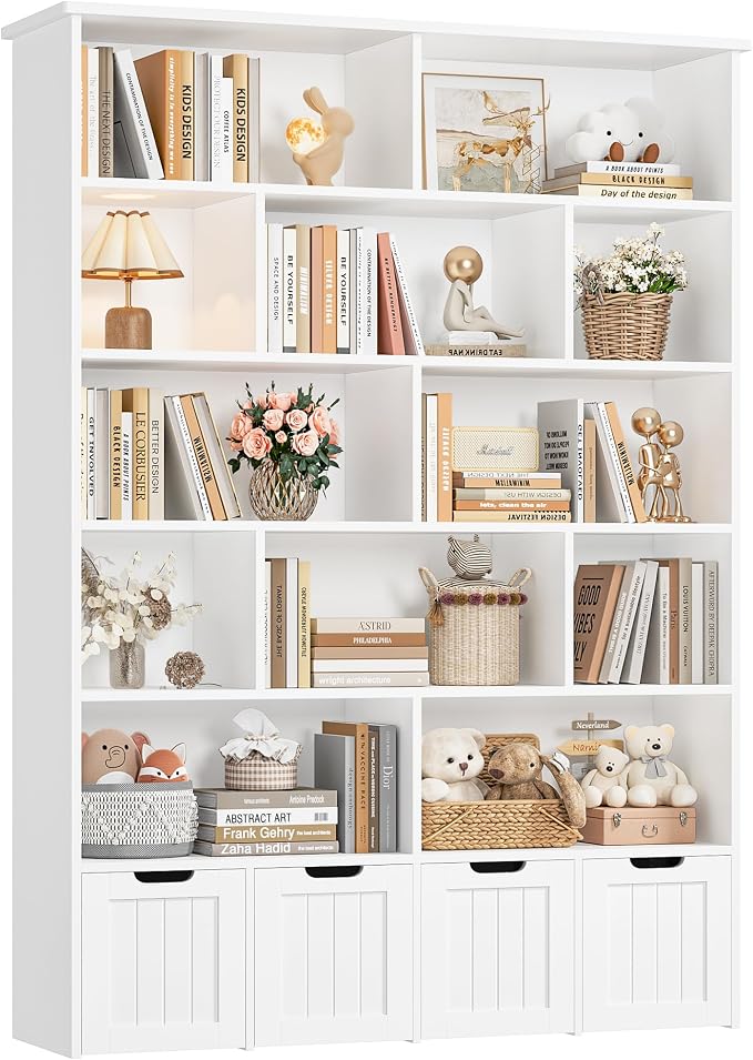 FINETONES 69" H Toy Storage Organizer, 6 Tier Tall Kids Bookshelf by finetones