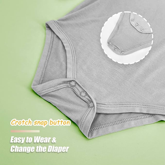 Jimonda Bamboo Baby Bodysuit Long Sleeve Infant Romper Soft Boy Girl Unisex - Image 5