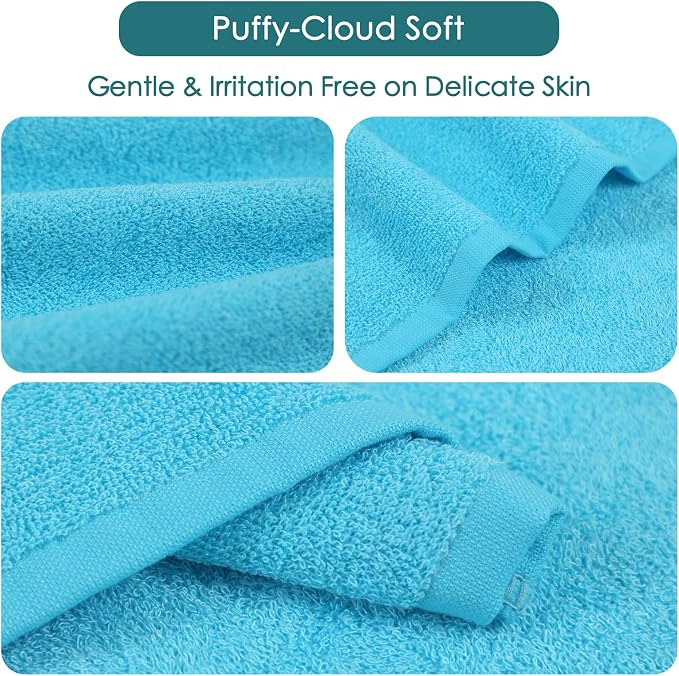 Baby Washcloths 12 Pack, 10x10 inch Heavenly Soft Wash Cloths - Image 8
