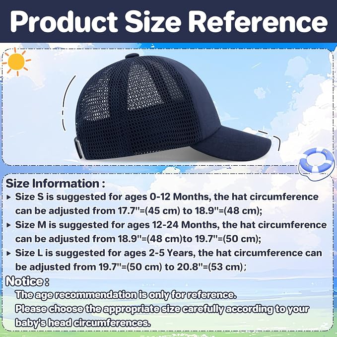 qikqik Baby Baseball Cap Toddler Baseball Hat - Image 6