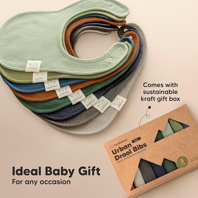 8-Pack Organic Baby Bibs for Girls, Boys - Image 9