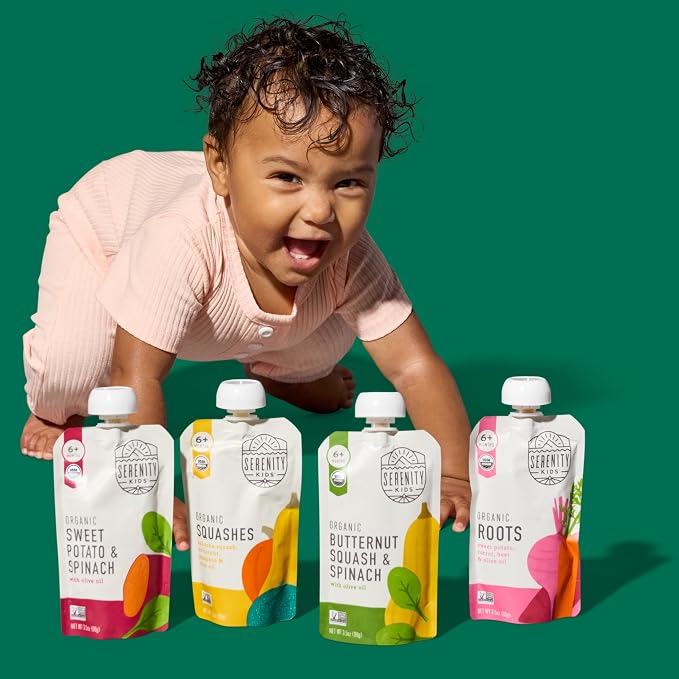 Serenity Kids Certified Organic Baby Food Veggie Puree Pouches Variety Pack - Image 5