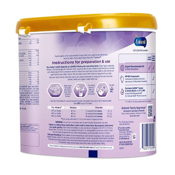 Enfamil NeuroPro Gentlease for easing Fussiness, Spit-up in 24 Hrs, Smaller - Image 13