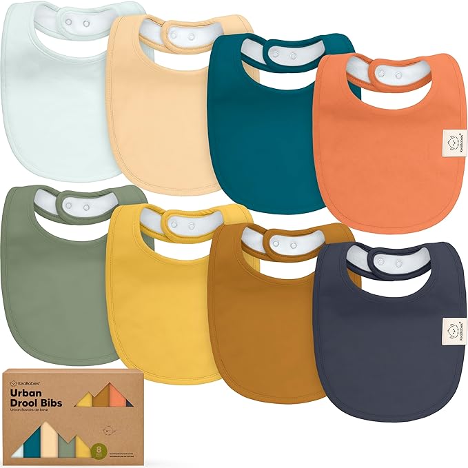 8-Pack Organic Baby Bibs for Boys, Girls by KeaBabies