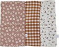 Mebie Baby Burp Cloths, Modern Print 3-Pack, Muslin Burp Cloth Set by MebieBaby