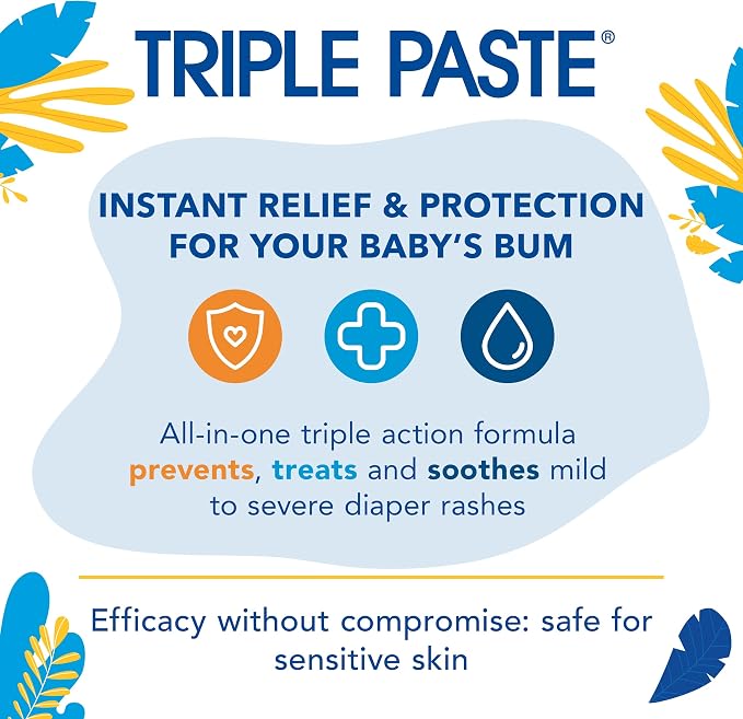 Triple Paste Diaper Rash Cream and Spatula Bundle - 8 oz Zinc Oxide Ointment - Image 5