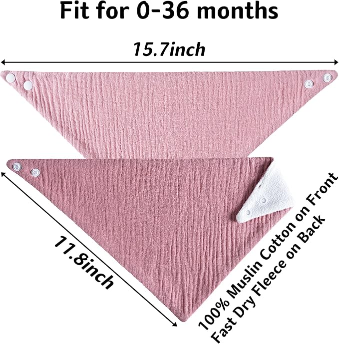 Muslin Baby Bibs Baby Drool Bandana Bibs - Image 6