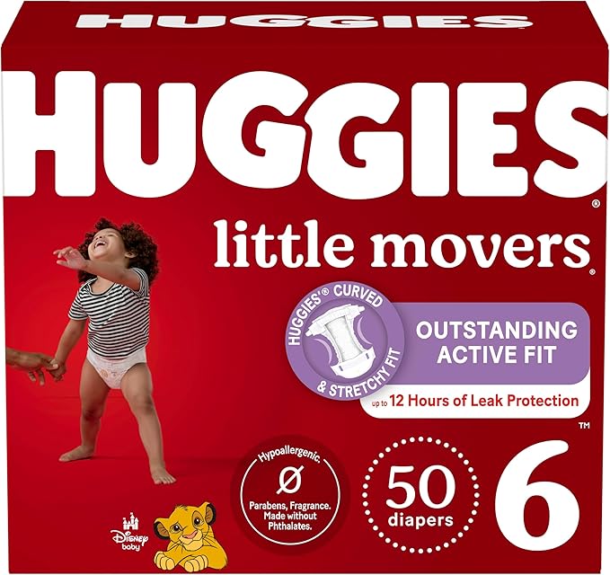 Huggies Size 6 Diapers, Little Movers Baby Diapers, Size 6, Packaging May Vary by Huggies%C2%AE