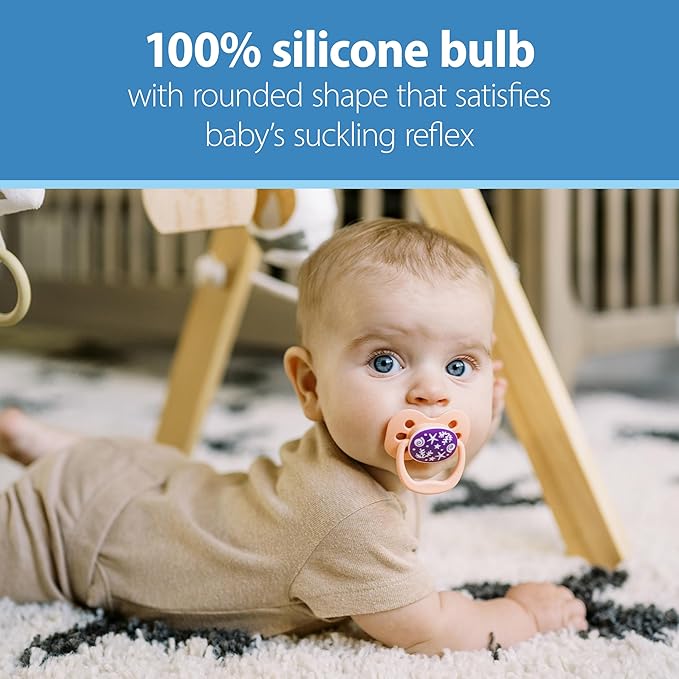 Dr. Brown's Advantage Glow-in-The-Dark Baby Pacifier, Fully Symmetrical Soother - Image 5