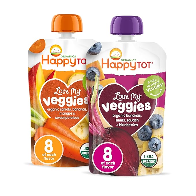 Happy Tot Organics Stage 4 Baby Food Pouches, Gluten Free, Vegan Snack by HappyTot