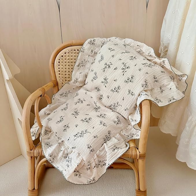 BuLuTu Cute Floral Toddler Pillowcase Cotton Muslin Kids Pillow Case - Image 7