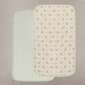 Oilo Burp Cloth 2-Pack Set, Organic Premium Cotton 4-Way Muslin, Luxuriously by foryourdreamiestbabyroom