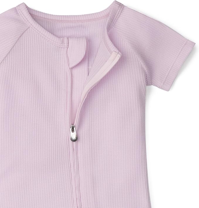 Loulou Lollipop Tencel Lyocell Short Sleeve Zipped Romper - Image 2