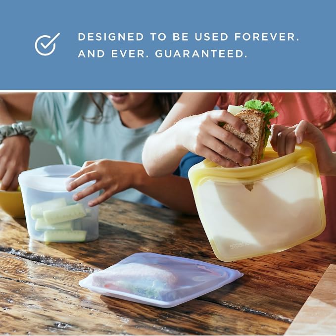 Stasher Premium Silicone Reusable Food Storage Bags, Endangered Seas, Lunch Bag - Image 8