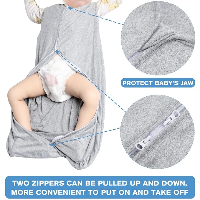 3 Pack Baby Sleep Sack 3-6 Months 100% Rayon Cotton Baby Sleeping Bag 2-Way - Image 3