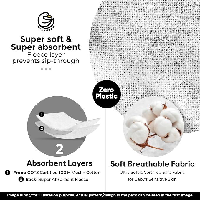 Premium Baby Bibs – 3 Pack for Boys & Girls | Natural Cotton, Super Absorbent - Image 5