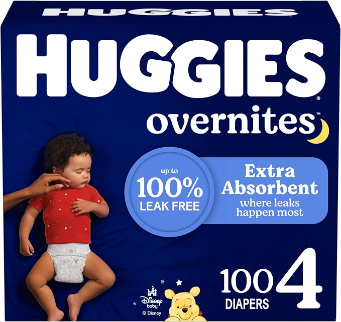 Huggies Size 4 Overnites Baby Diapers: Overnight Diapers, Size 4, 100 Ct by Huggies%C2%AE