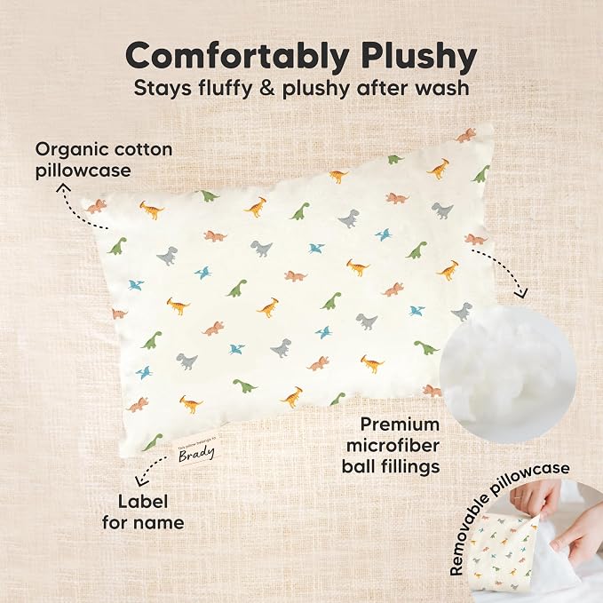 Mini Toddler Pillow with Pillowcase - Image 6