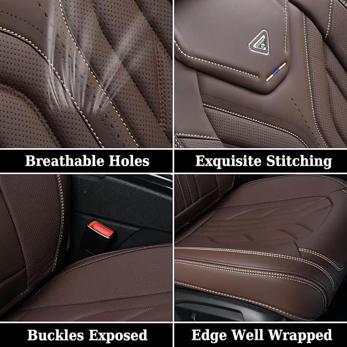 Coverado Car Seat Covers Full Set, Car Seat Protectors Leather Seat Covers - Image 9