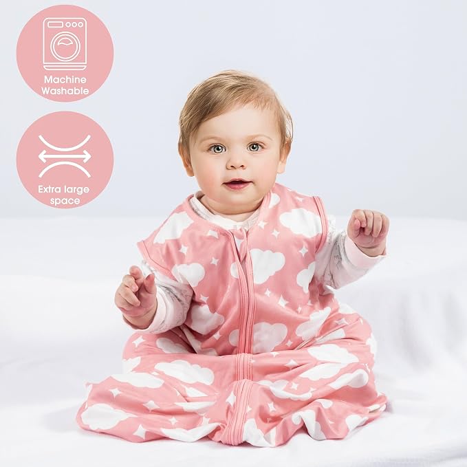 Baby Sleep Sack 6-12 Months Baby Wearable Blanket 100% Rayon Cotton 2-Way - Image 2