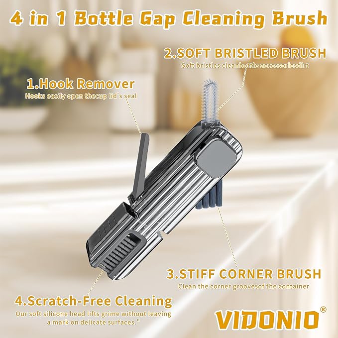 2Pcs 4 in 1 Cup Lid Gap Cleaning Brush Set, Kitchen Gadgets - Image 2