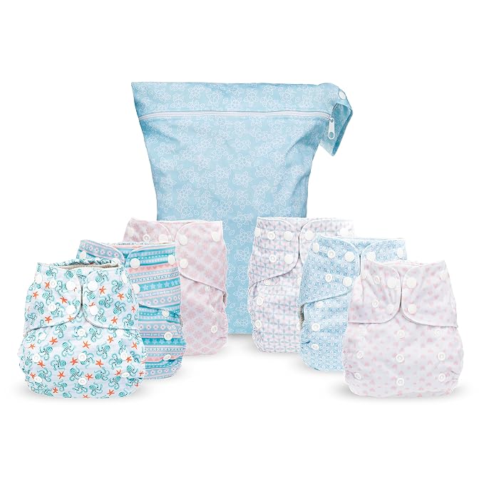 Simple Being Reusable Cloth Diapers, Double Gusset, One Size Adjustable by Simple+Being