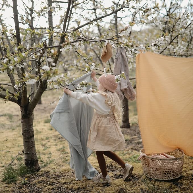 mushie Muslin Baby Swaddle Blanket | 100% Organic Cotton - Image 5