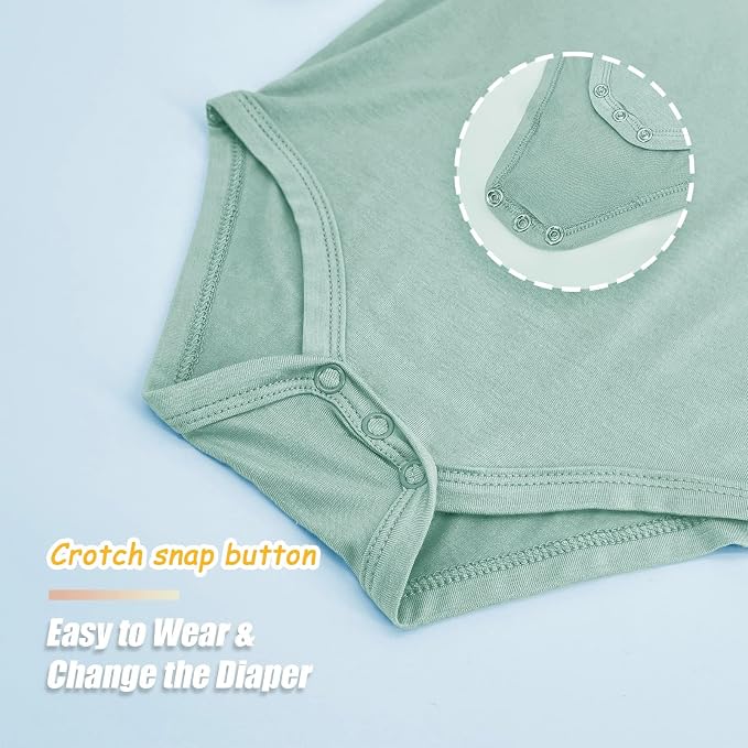 Jimonda Bamboo Baby Bodysuit Long Sleeve Infant Romper Soft Boy Girl Unisex - Image 3