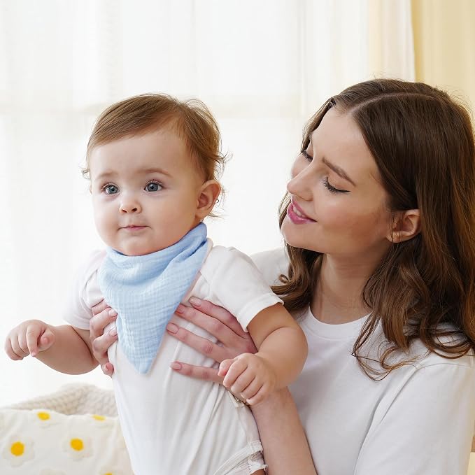 Muslin Baby Bibs Baby Drool Bandana Bibs - Image 5
