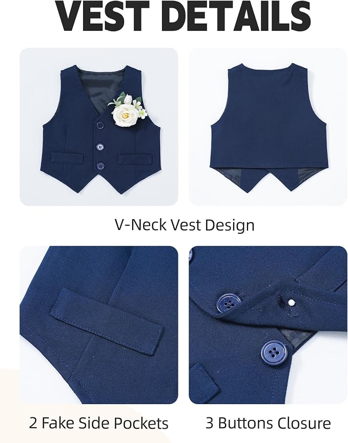 Coco&RARA Baby Boy Clothes Suits Infant Gentleman Outfits, Formal Dress - Image 5